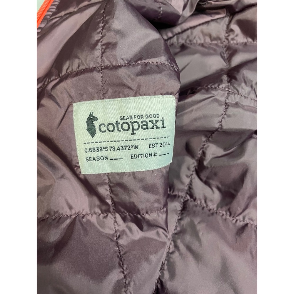 Cotopaxi Teca Calido Reversible Hooded Vest Womens XXS Purple Yellow Colorblock - Picture 9 of 9